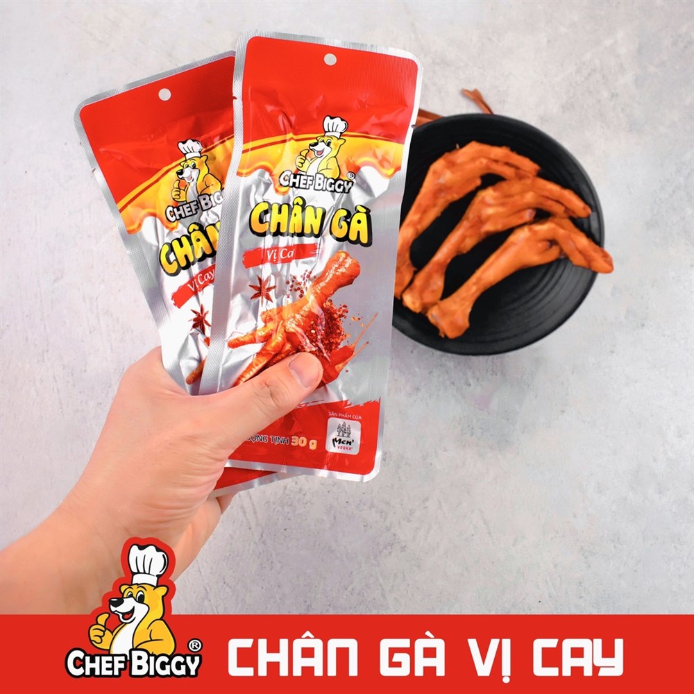 KHÁM PHÁ CHÂN GÀ ĂN LIỀN CHEF BIGGY HAI HƯƠNG VỊ: VỊ MẬT ONG TỰ NHIÊN - VỊ CAY TÊ TÊ