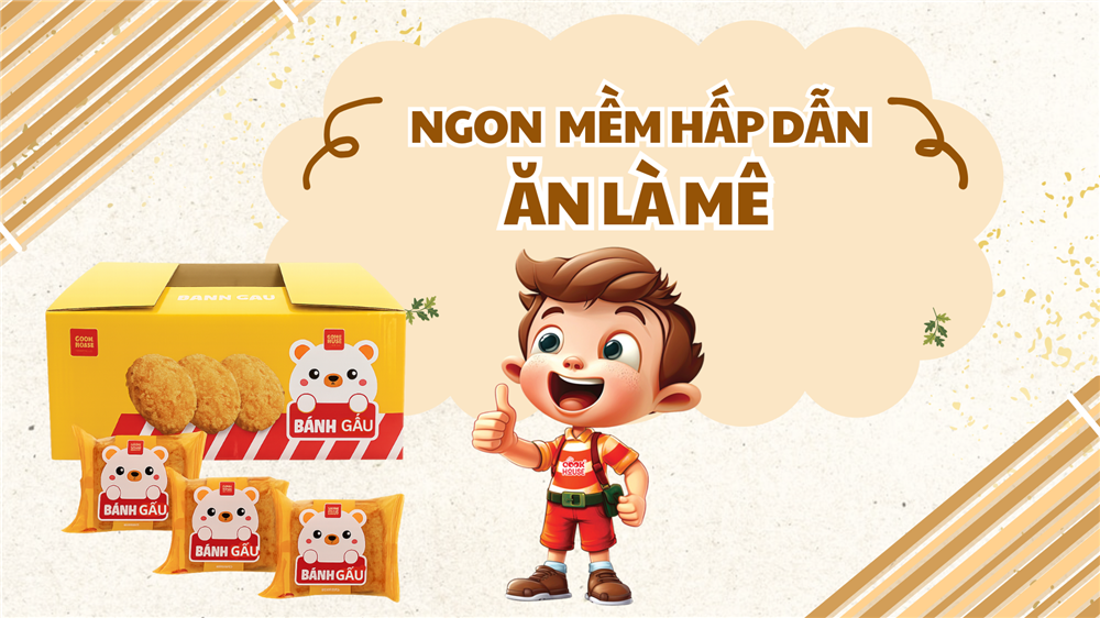 🐻 BÁNH GẤU – NGON MỀM HẤP DẪN, ĂN LÀ MÊ!